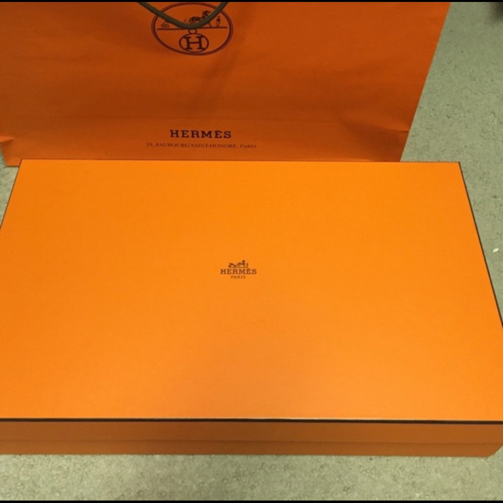 Herms Box And Shopping Bag Authentic New